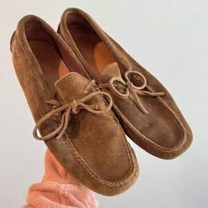 Frye Men’s Allen Tie Moccasin Leather Driving Loafer Size 7.5D